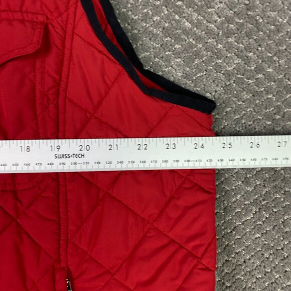 Lauren Ralph Lauren Quilted Vest Womens 2X Red Utility Plus Size Padding Zip - Picture 9 of 13